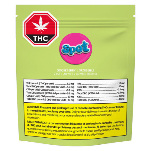 SPOT - Gooseberry CBG:THC 4:1 Gummies - 2 Pack