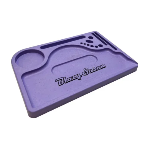 Blazy Susan - Hemp Plastic Rolling Tray - Purple