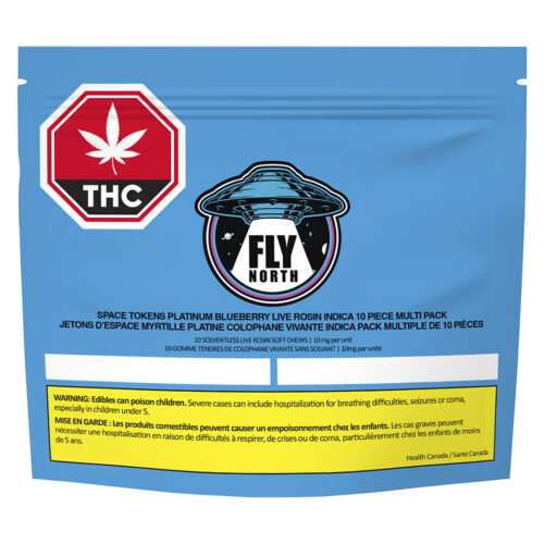 FLY NORTH - Space Tokens Platinum Blueberry Live Rosin Indica Multi Pack - 10x1 Pack