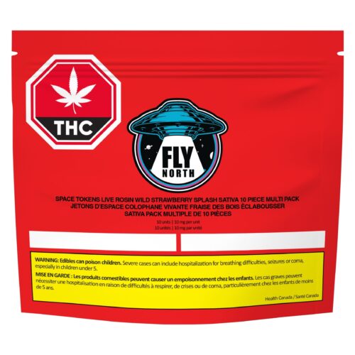 FLY NORTH - Space Tokens Live Rosin Wild Strawberry Splash Sativa - 10 x 1 Pack