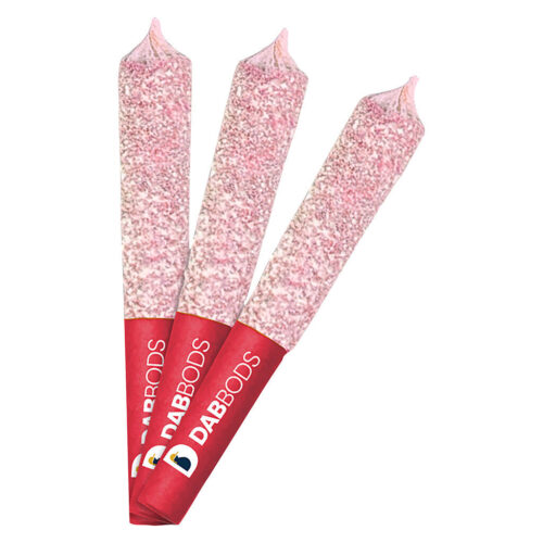 Dab Bods - XO Strawbae Diamond Dusted Infused Pre-Rolls - 3x0.6g