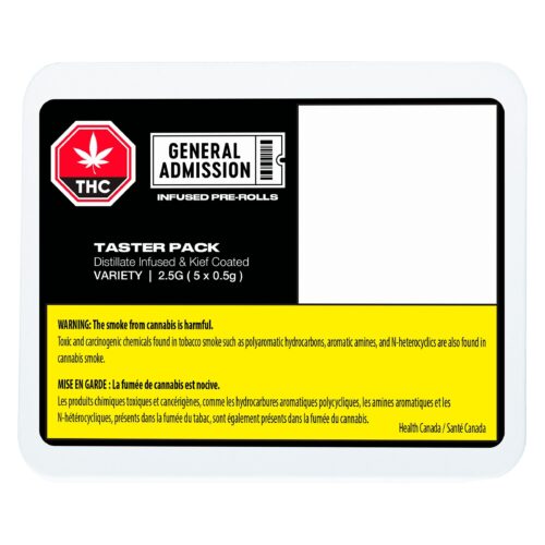 General Admission - Taster Pack Distillate Infused Pre-Rolls - 5x0.5g