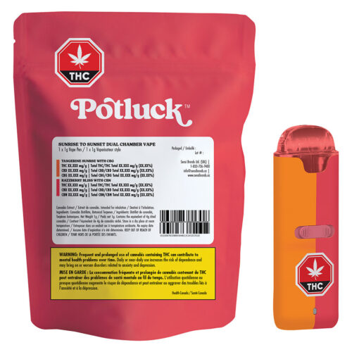 Potluck - Sunrise To Sunset Dual Chamber Disposable Vape - 2x0.5g