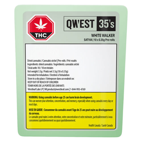 Qwest - 35's White Walker Pre-Rolls - 10x0.35g
