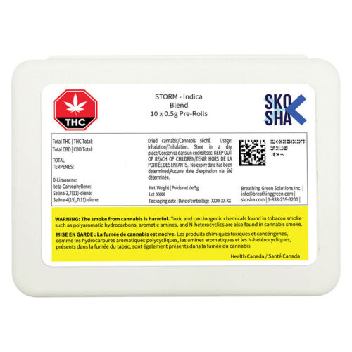 SKOSHA - Storm Indica Pre-Rolls - 10x0.5g