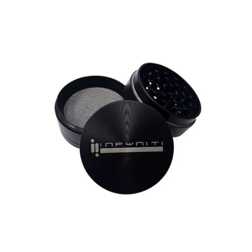 Infyniti - 2.2 Inch 4 Piece Aluminum Grinder - Black