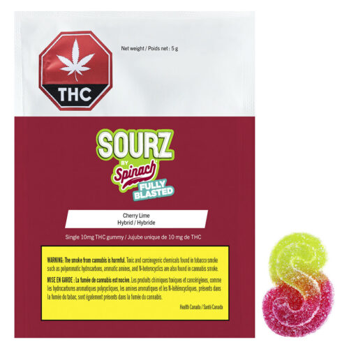 SOURZ by Spinach - Fully Blasted Cherry Lime Gummy - 1 Pack
