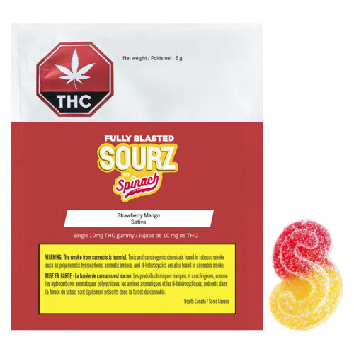 SOURZ by Spinach - Fully Blasted Strawberry Mango Gummy - 1 Pack