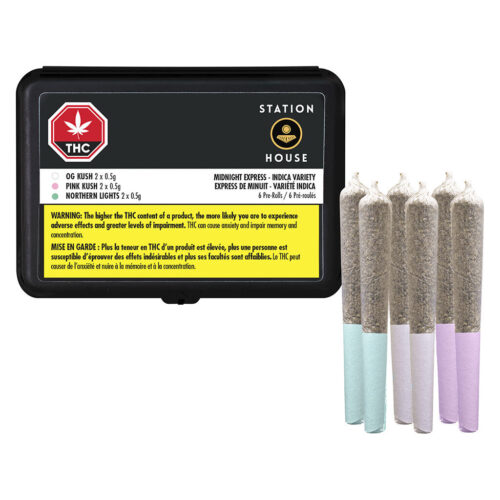 Station House - Indica Variety Pre-Rolls - 6x0.5g