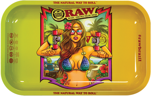 Raw Brazil Rolling Tray - Small