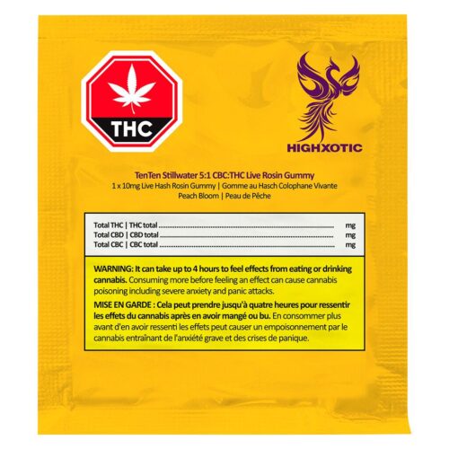 TenTen Stillwater 5:1 CBC:THC Live Rosin Gummy